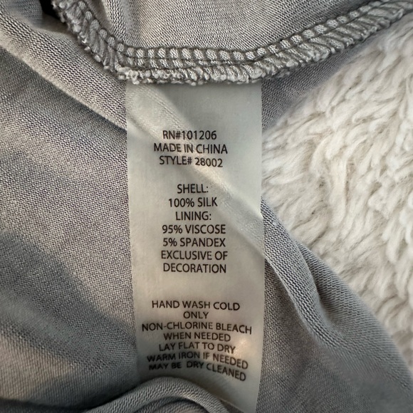 Soft Surroundings Womens XS tank top Crinkle Gray Overlay Tunic Top - Picture 6 of 6